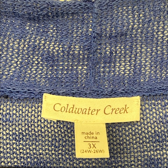 Coldwater Creek Mesh Knit Sweater in Blue - Picture 2 of 4
